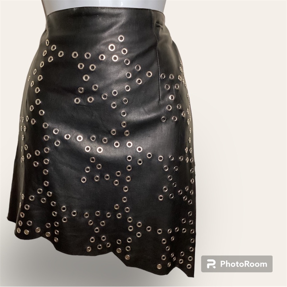 | CHELSEA & VIOLET | Asymmetrical | Leather | Studded | Skirt